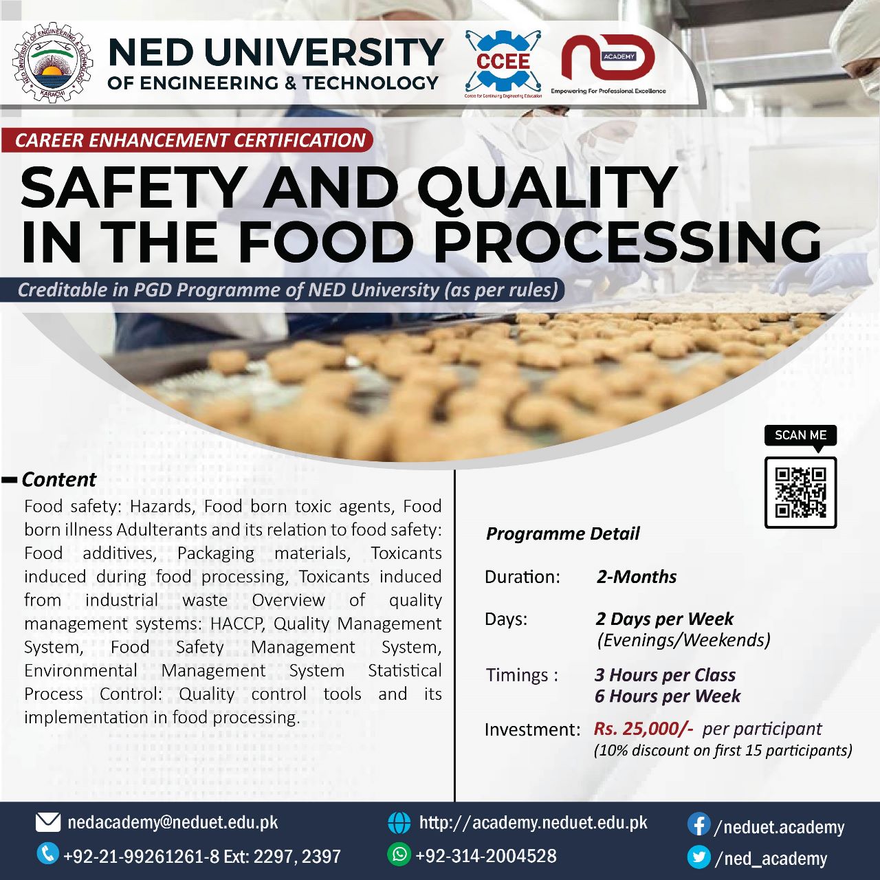Safety and Quality in the Food Processing NED Academy CCEE CMPP